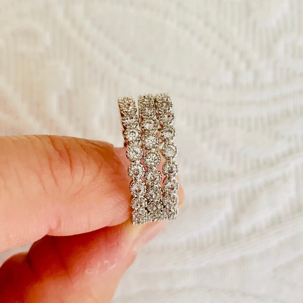 Silver stacking rings - Picture 2 of 3